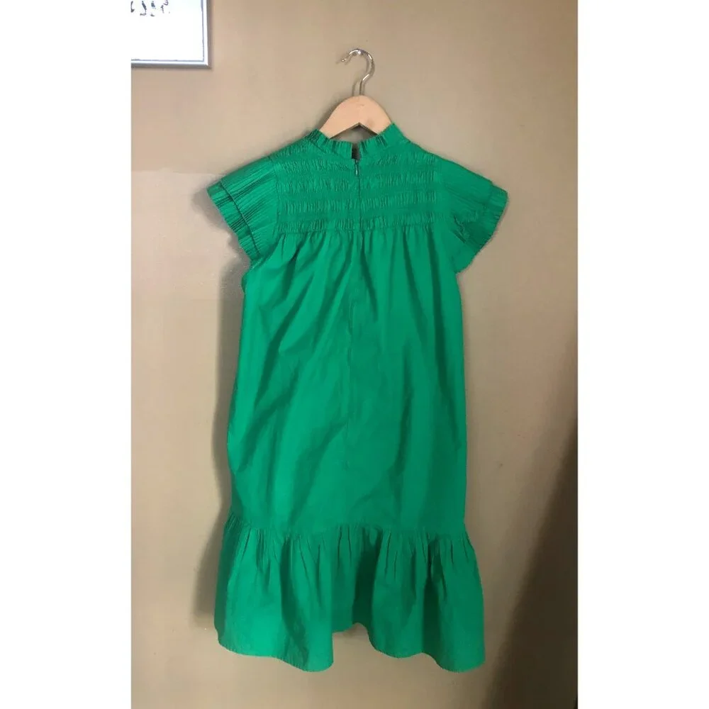 Love the Label kelly green Poppy smocked mini dress